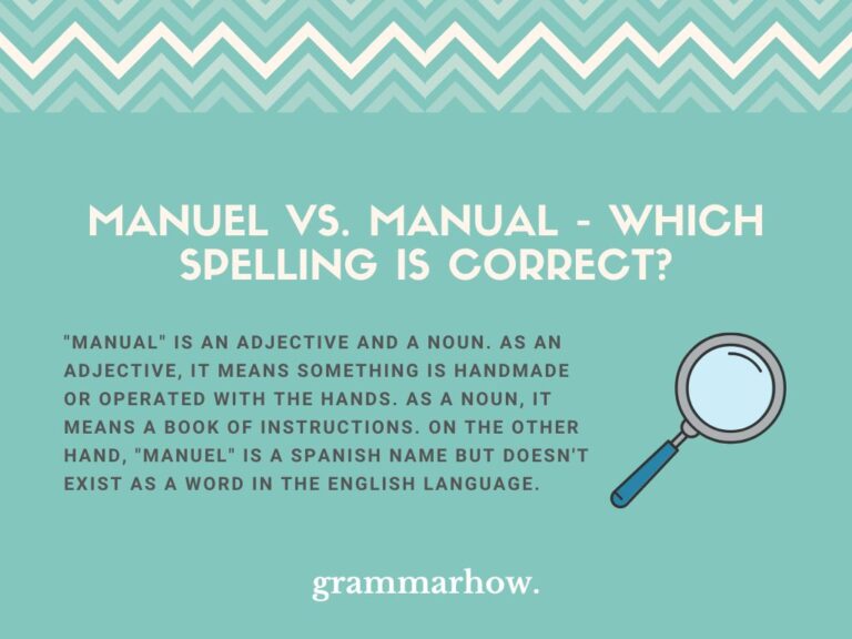 Manuel vs Manual Which Spelling Is Correct?
