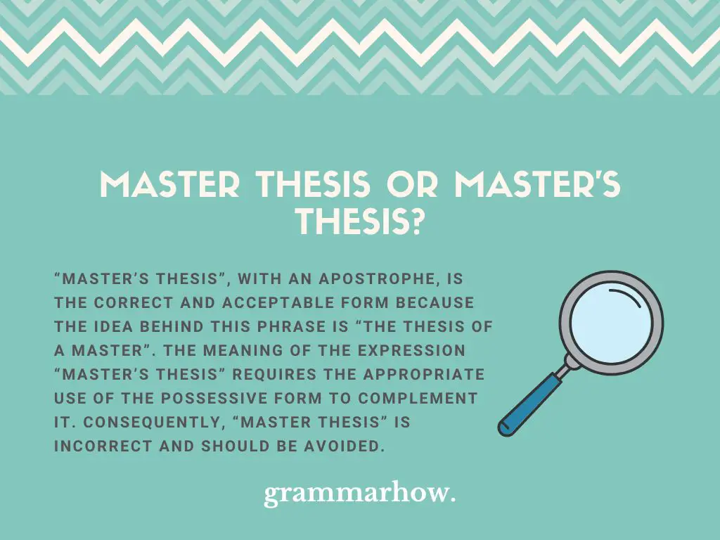 whats a master thesis