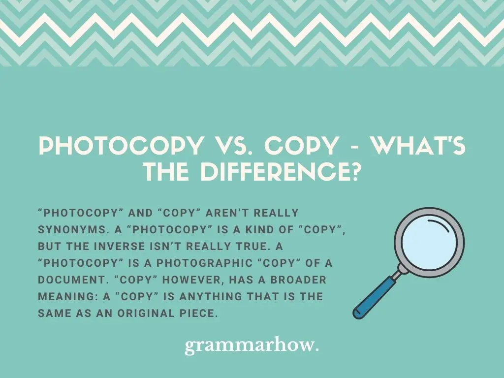 photocopy vs copy