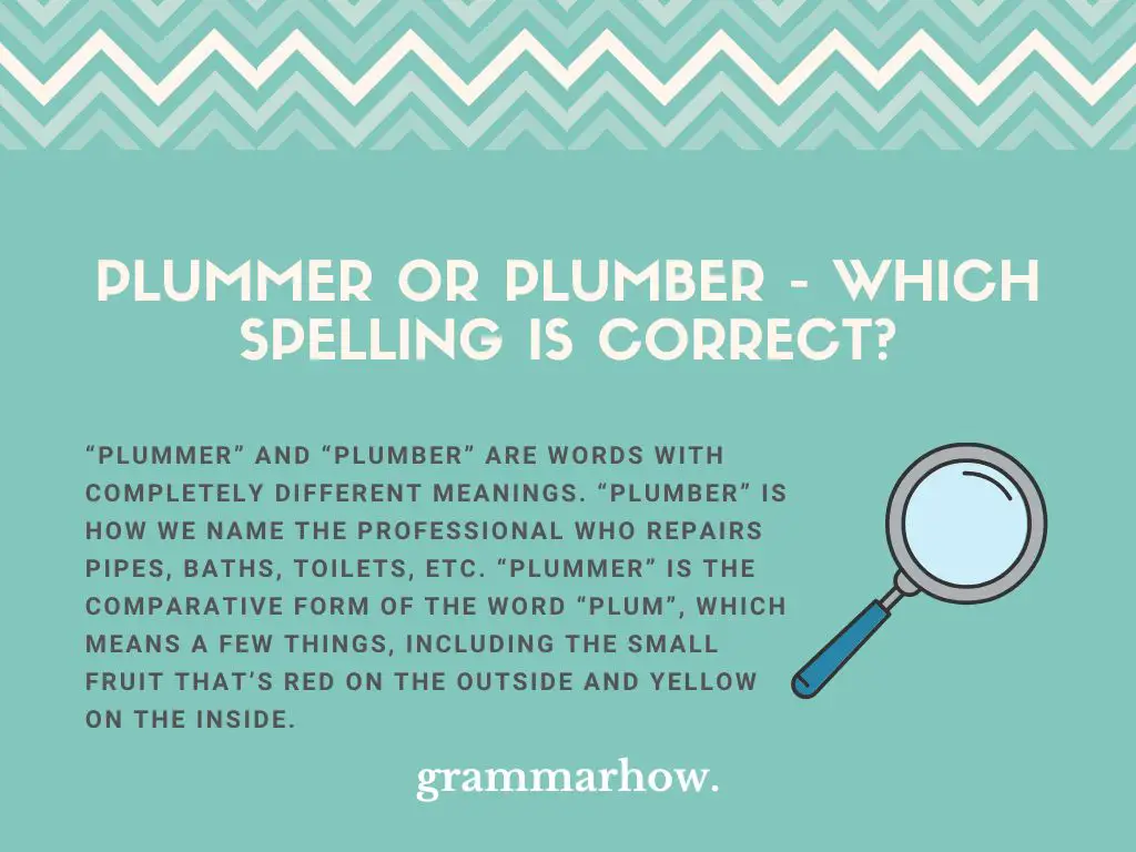 how to spell plumbing