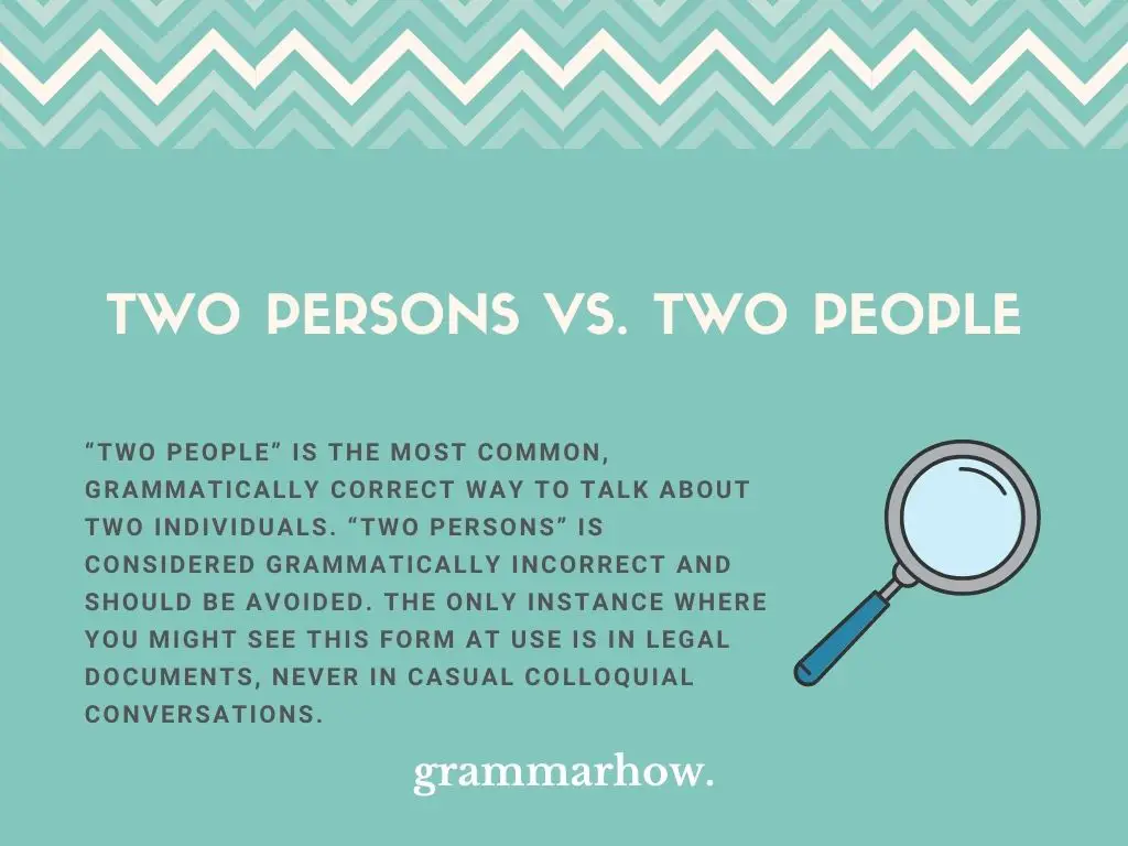two persons vs two people