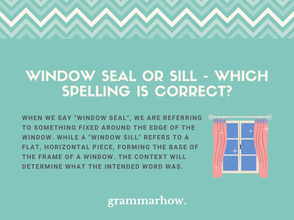 window seal or sill