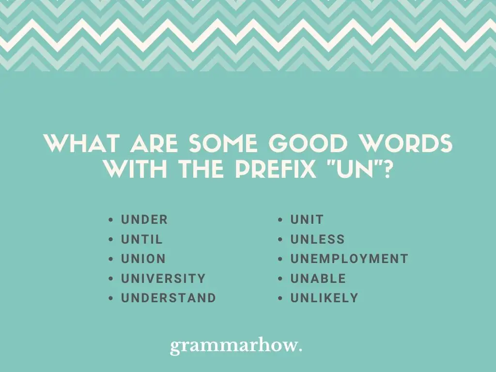 words with the prefix un