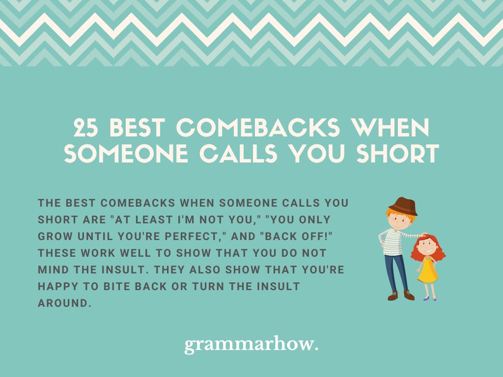 25 Best Comebacks When Someone Calls You Short TrendRadars