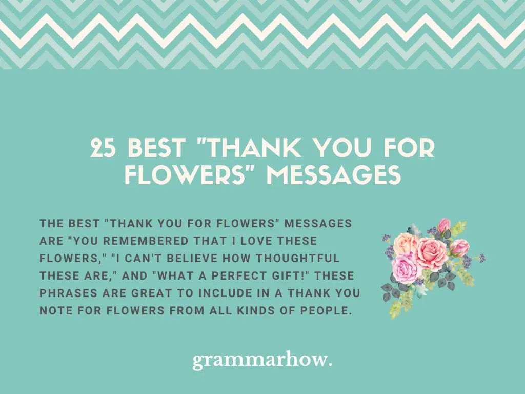 Best Thank You for Flowers Messages