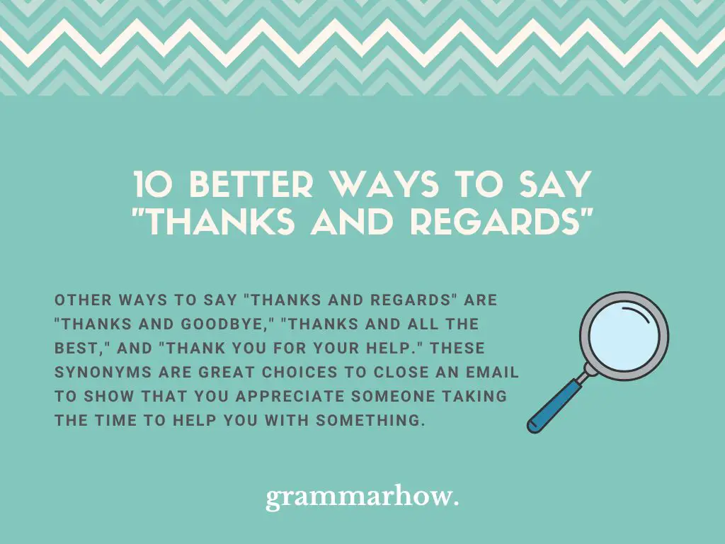 Better Ways to Say Thanks and Regards