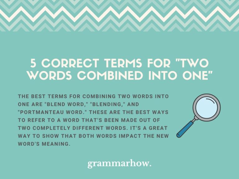 5 Correct Terms for "Two Words Combined Into One"