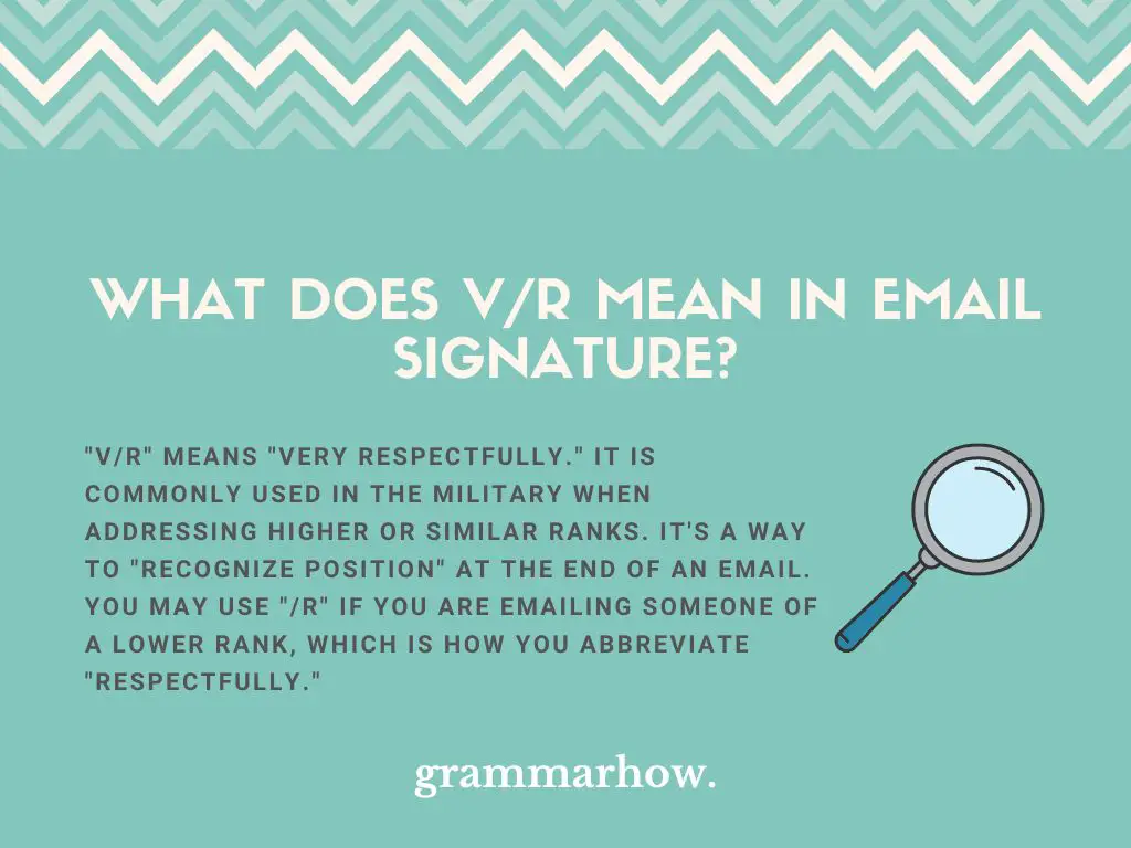 What Does VR Mean in Email Signature