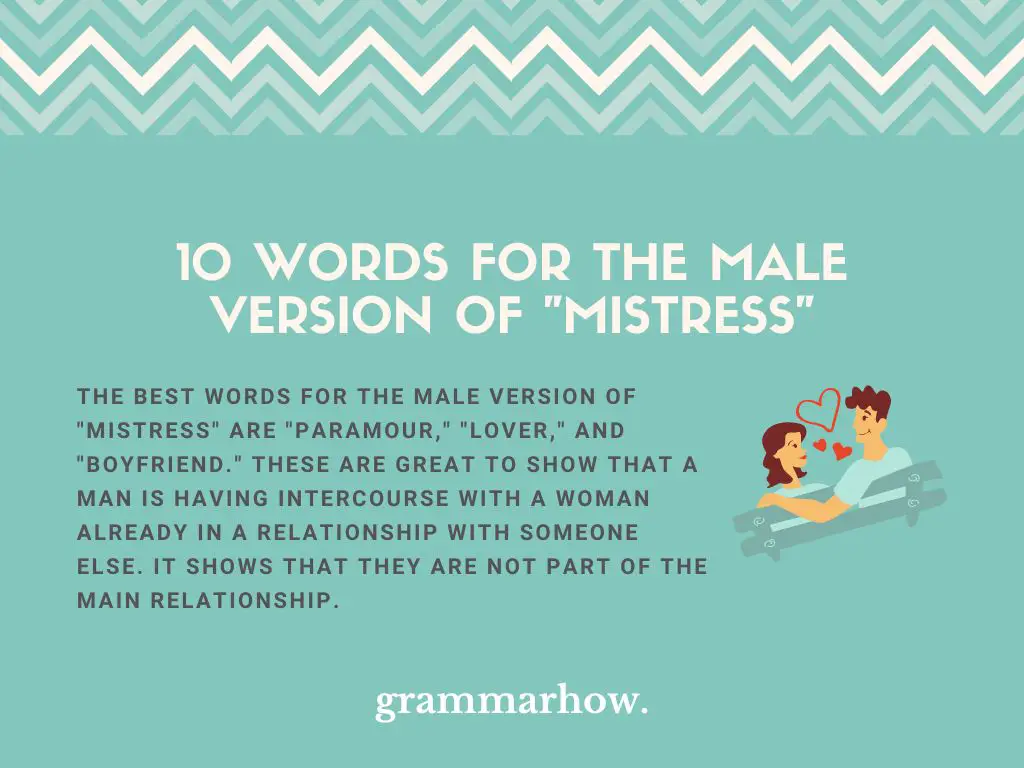 Words for the Male Version of Mistress