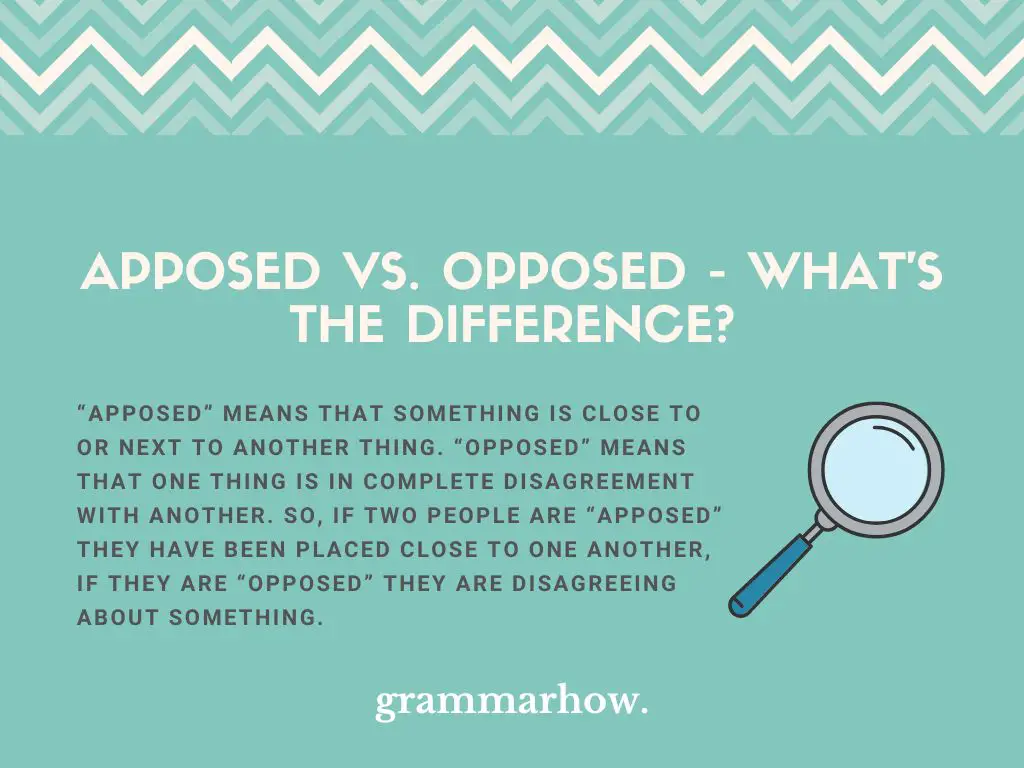 apposed vs opposed