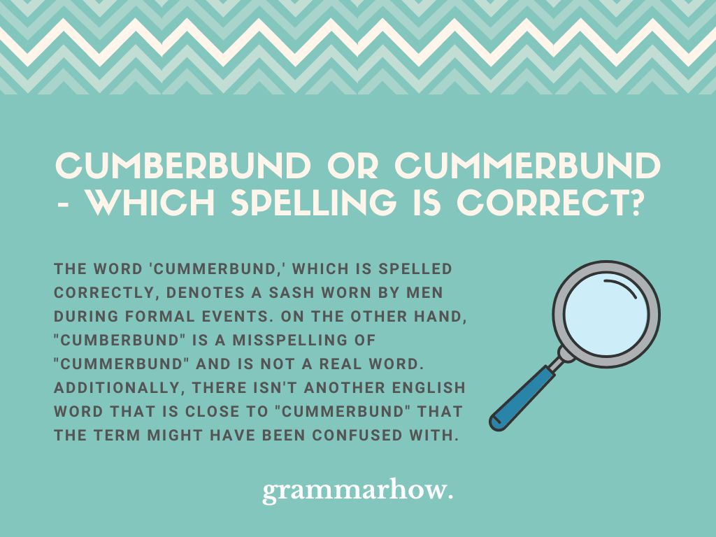 Cumberbund or Cummerbund Which Spelling Is Correct? TrendRadars