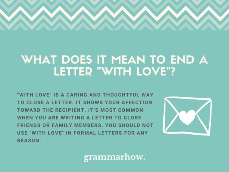 How To End A Letter Instead Of Love