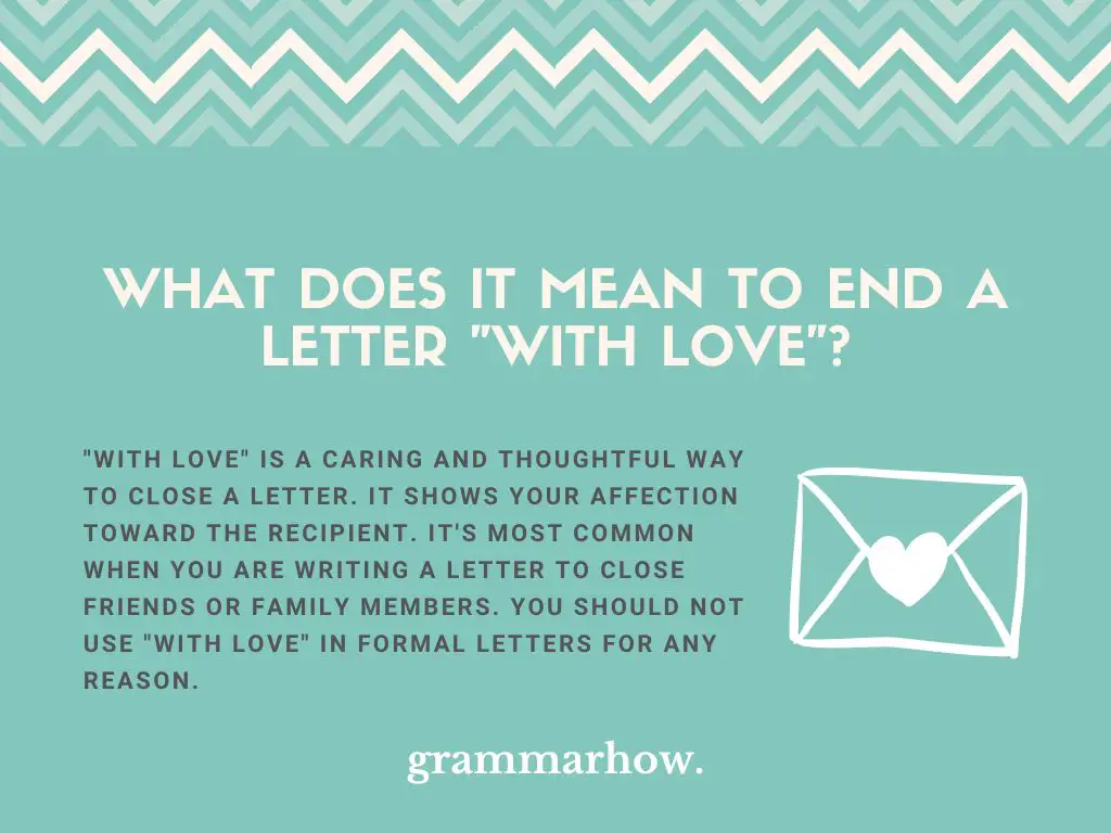 ending a letter with love