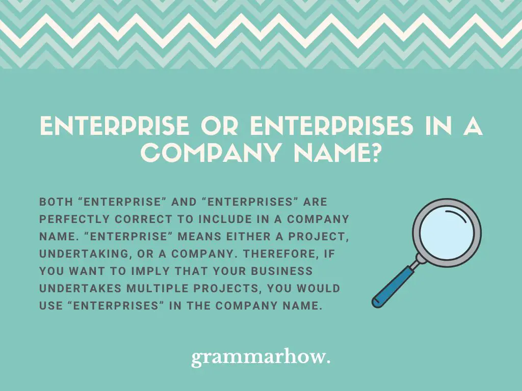enterprise or enterprises