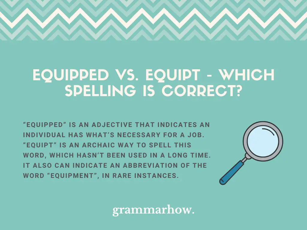 equipt vs equipped