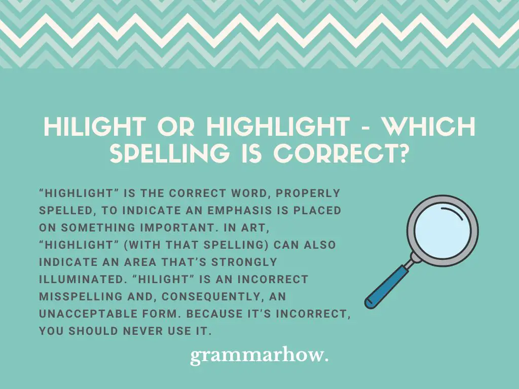 how to spell highlight