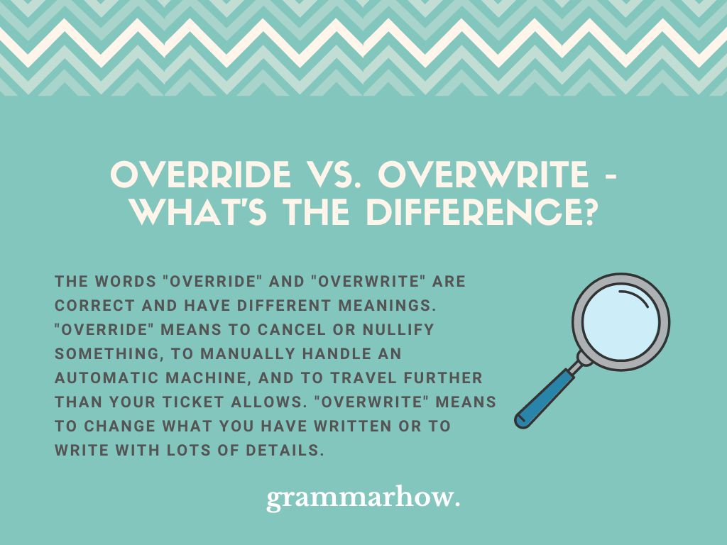 Override Vs Overwrite What s The Difference 