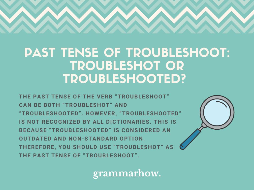  Past Tense Of Troubleshoot Troubleshot Or Troubleshooted TrendRadars