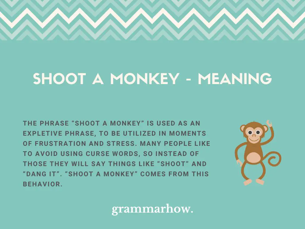 shoot a monkey meaning
