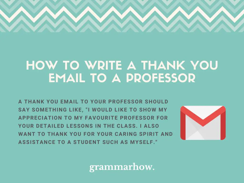 thank you email to professor