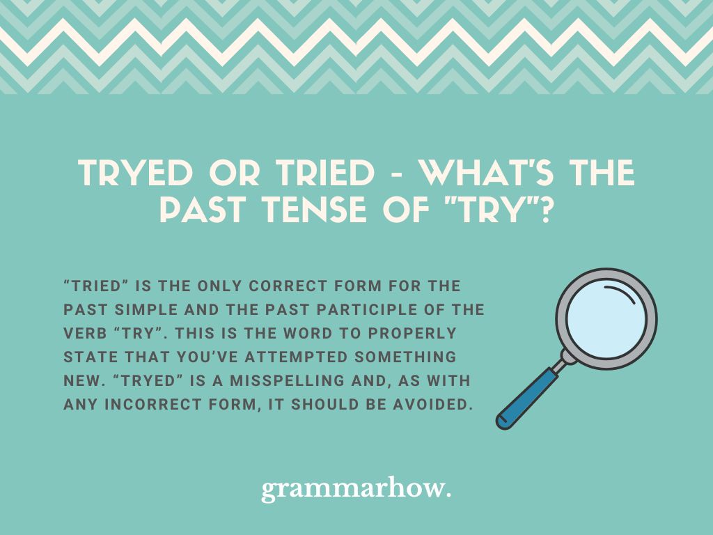 Tryed or Tried What's the Past Tense of "Try"? TrendRadars