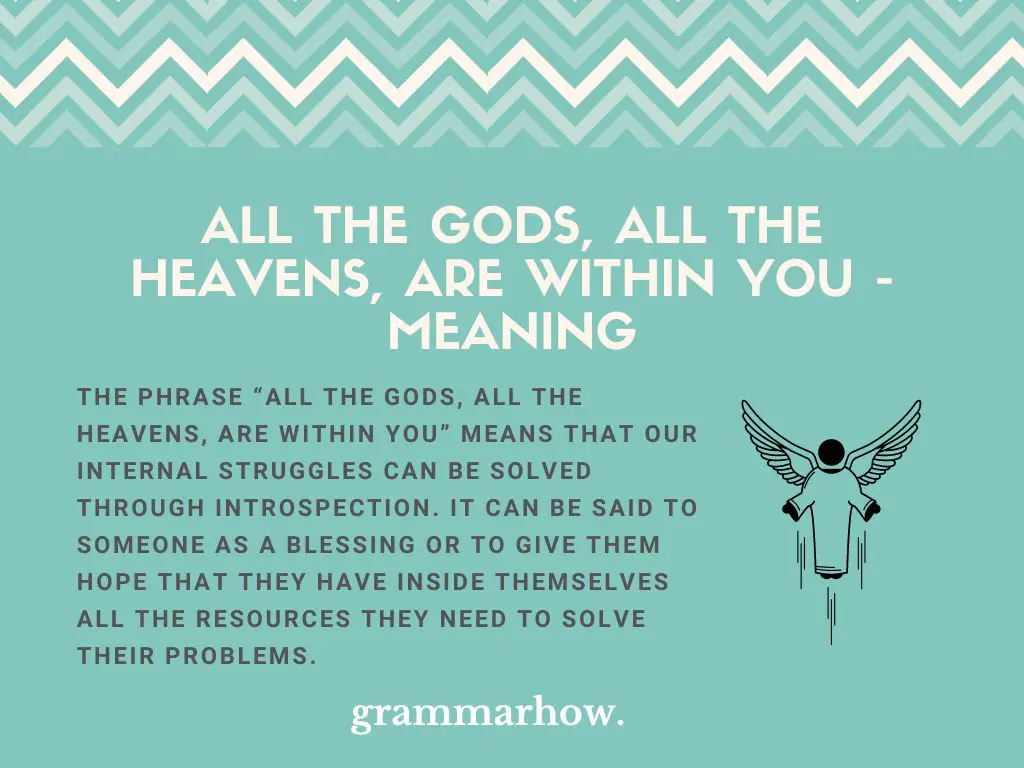All the Gods, All the Heavens, Are Within You - Meaning
