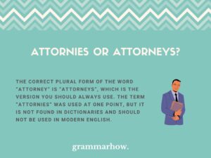 Attorneys or Attornies: Which is the Right Plural?
