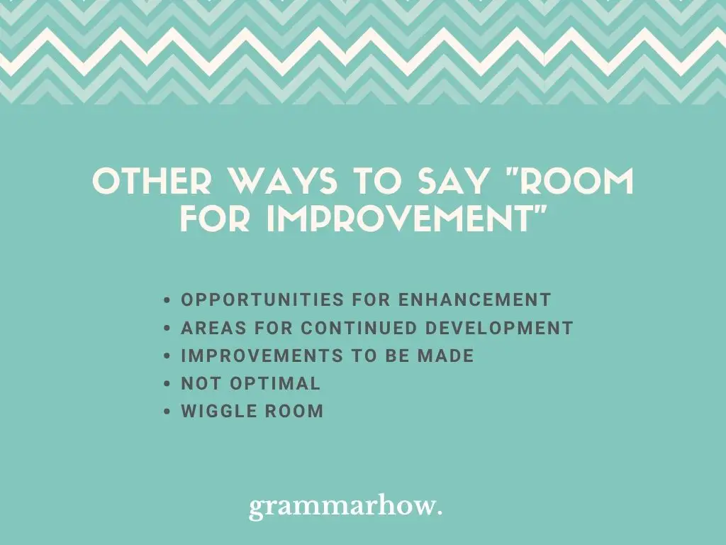 Better Ways To Say “Room For Improvement”
