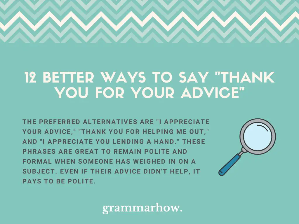 Better Ways to Say “Thank You for Your Advice”