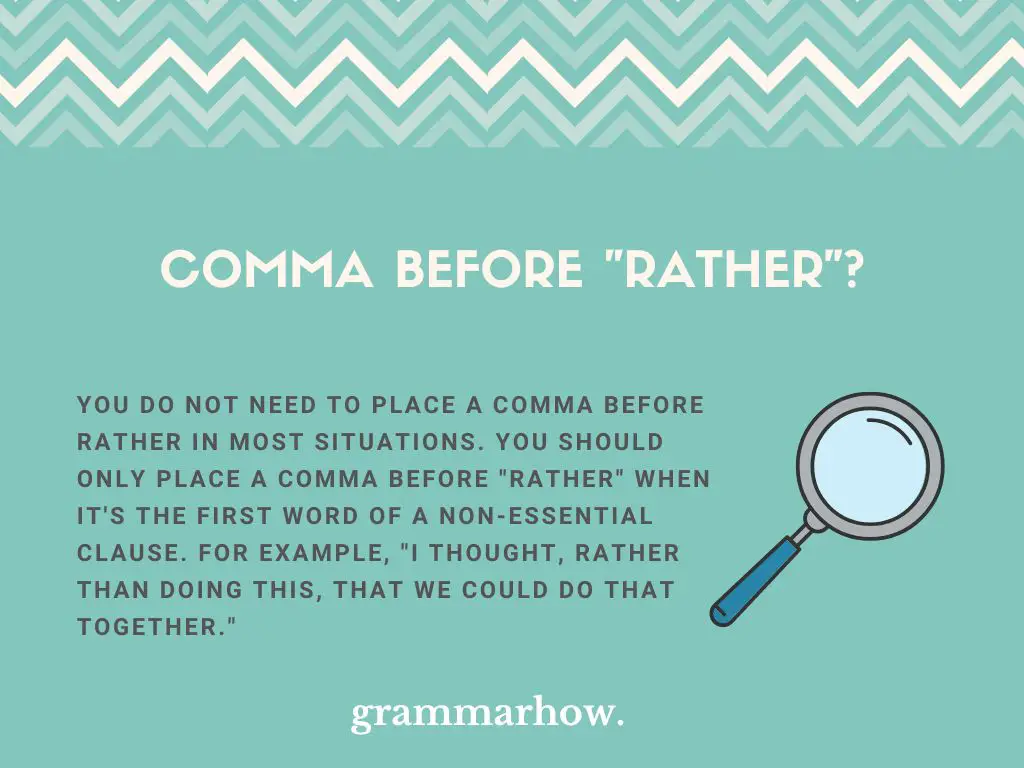 Comma Before Rather