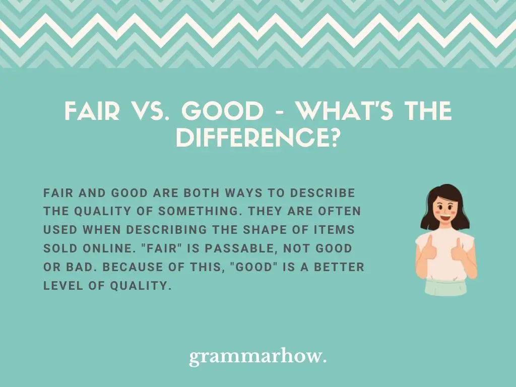 Fair vs. Good