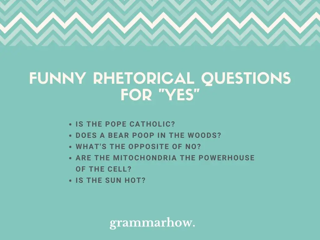 20 Funny Rhetorical Questions for 