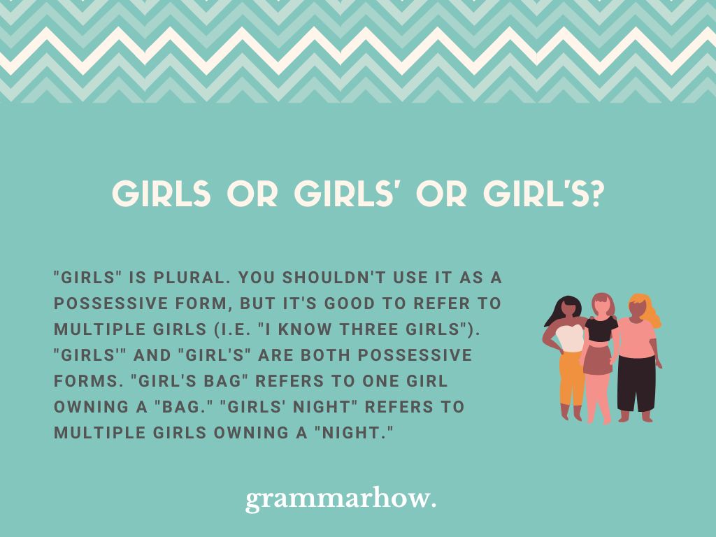 Girls or Girls' or Girl's