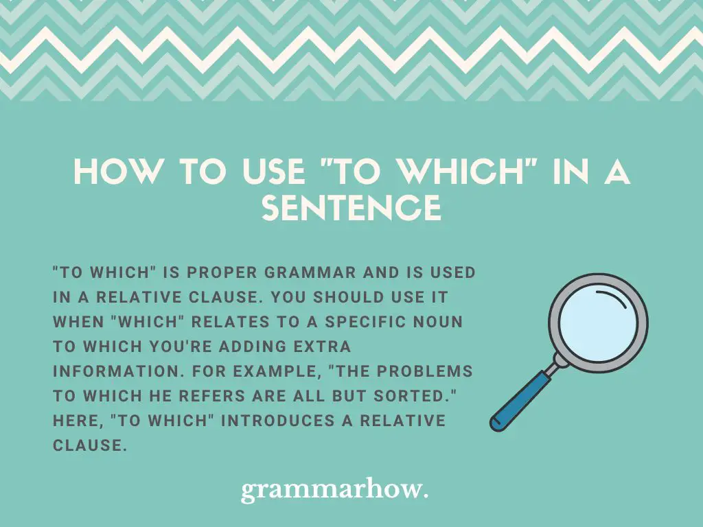 How to Use To Which in a Sentence
