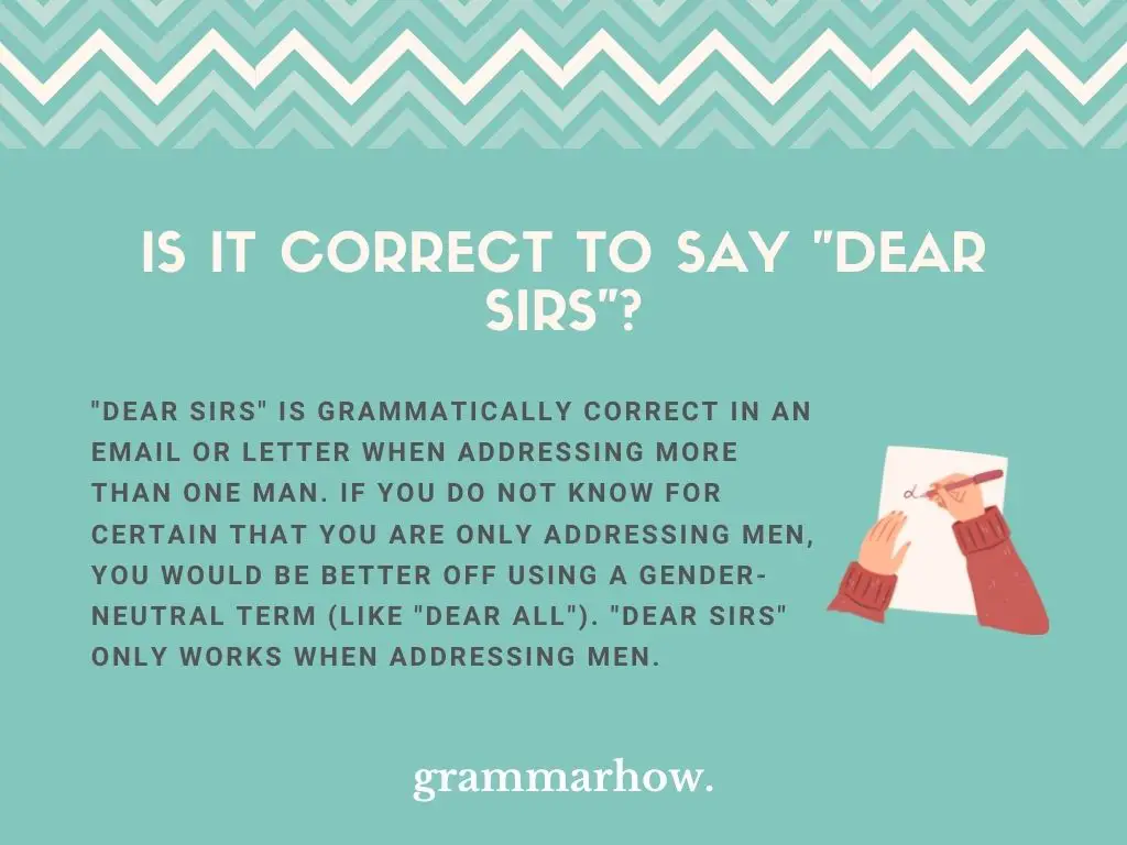 Is It Correct to Say "Dear Sirs"?
