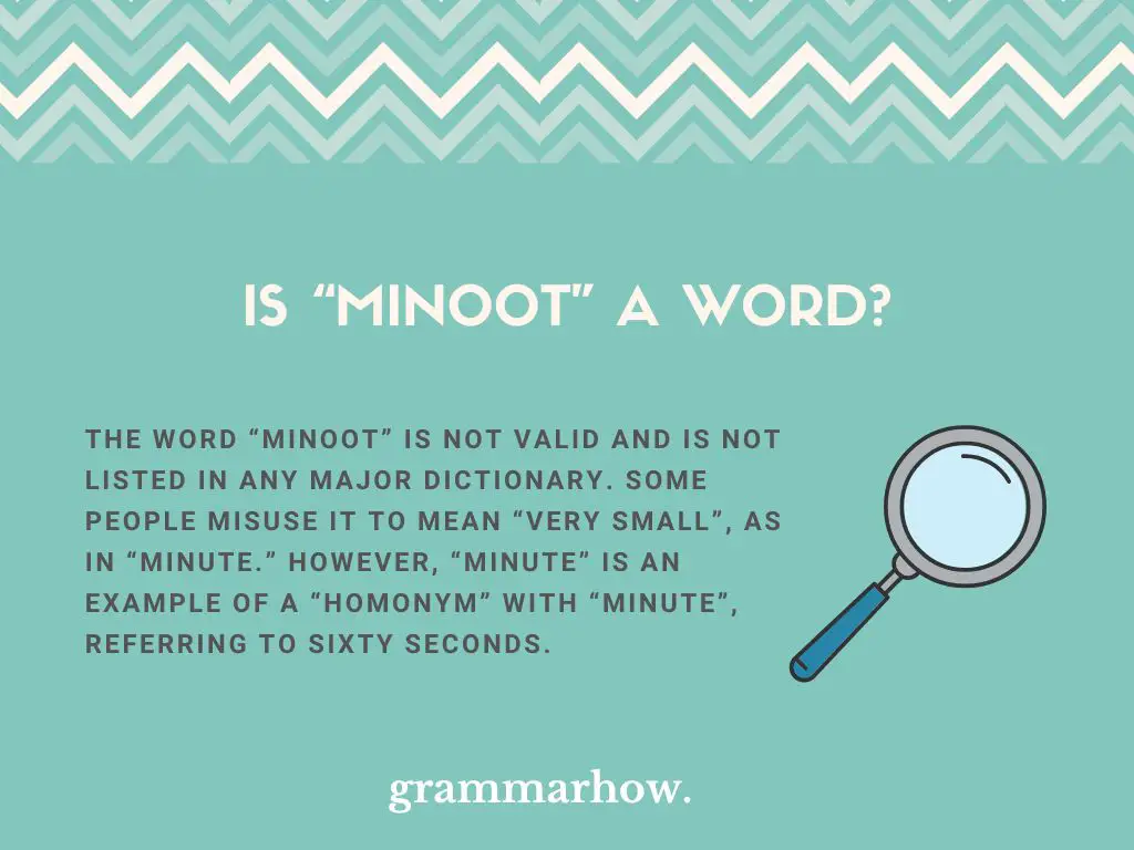 Is Minoot a Word