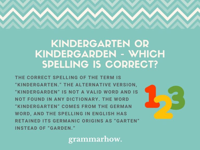  Kindergarten or Kindergarden - Which Spelling Is Correct? Bildidee 