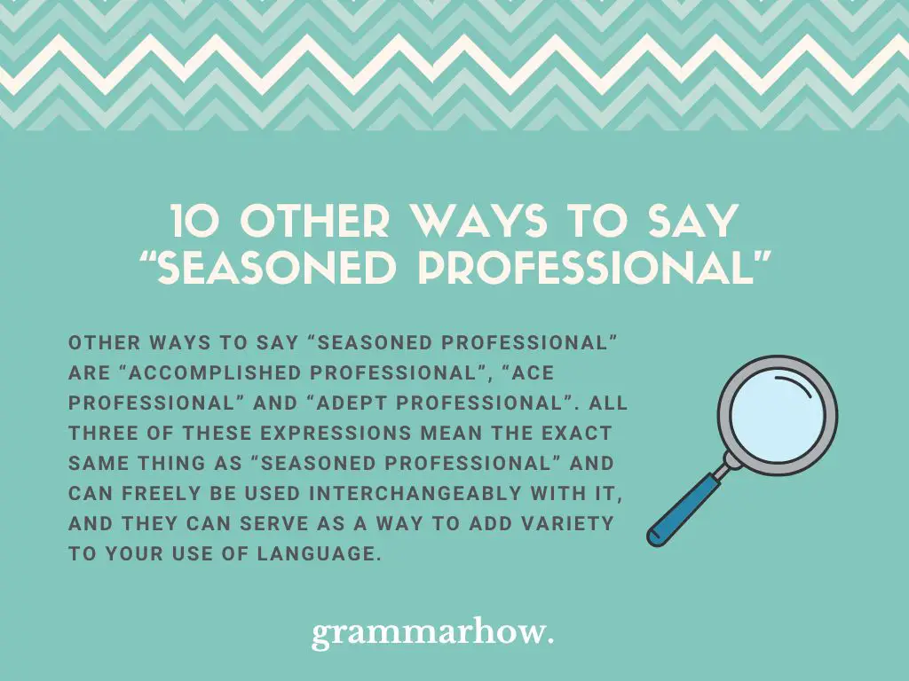 Other Ways to Say “Seasoned Professional”