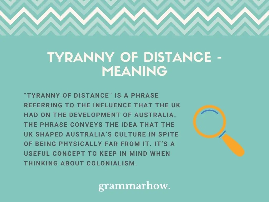 Tyranny of Distance meaning