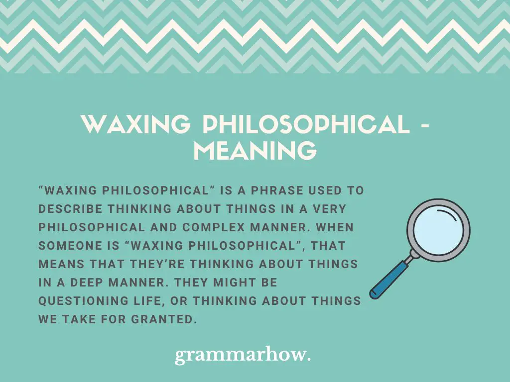 Waxing Philosophical Meaning