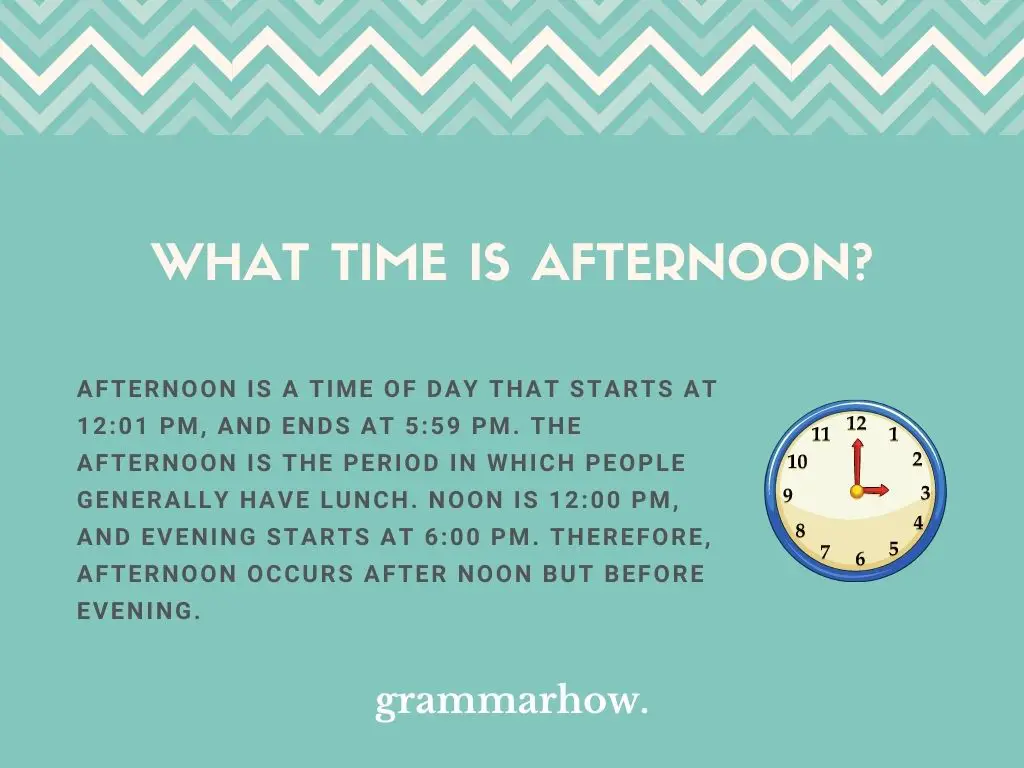 What Time Is Afternoon