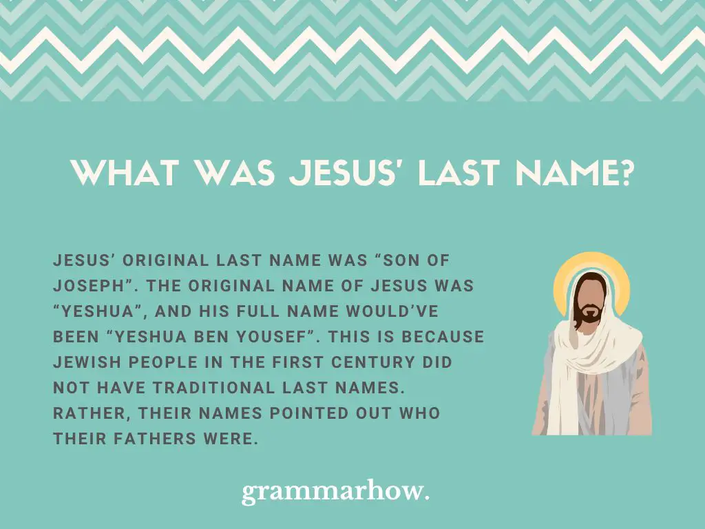 What Was Jesus' Last Name