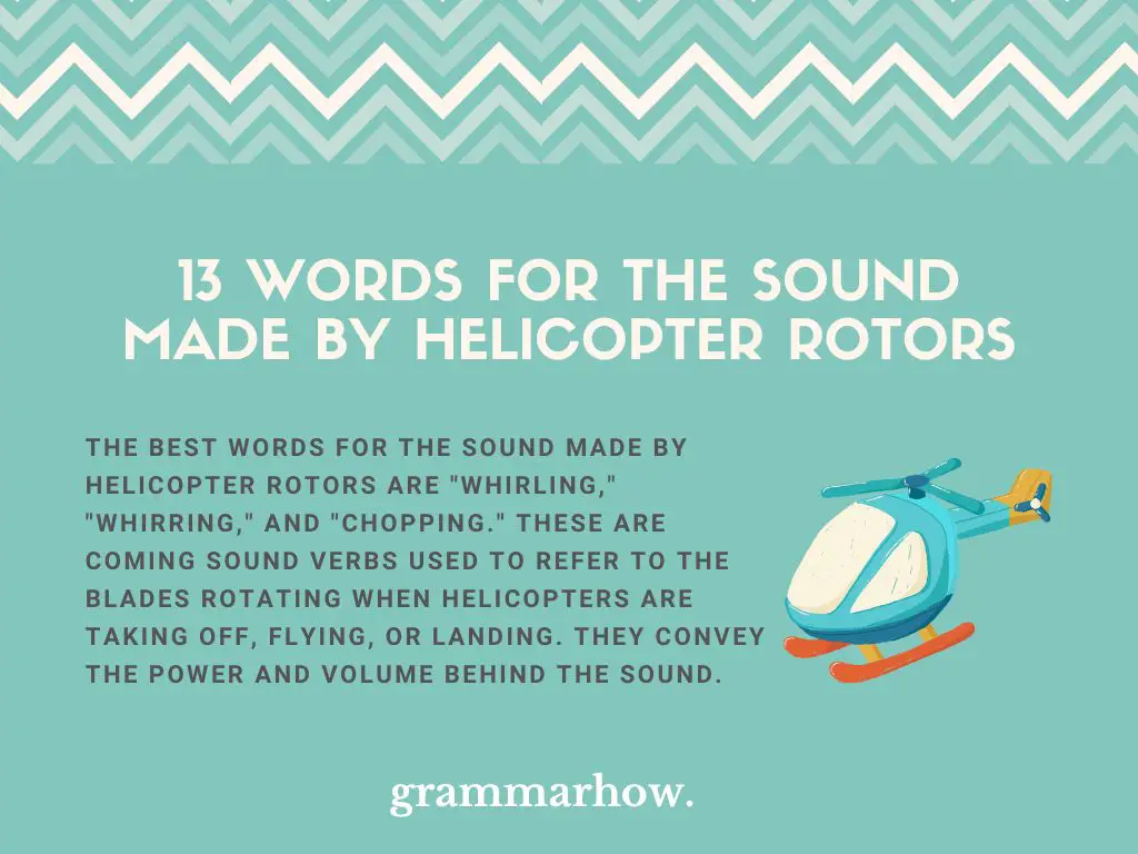Words for the Sound Made by Helicopter Rotors