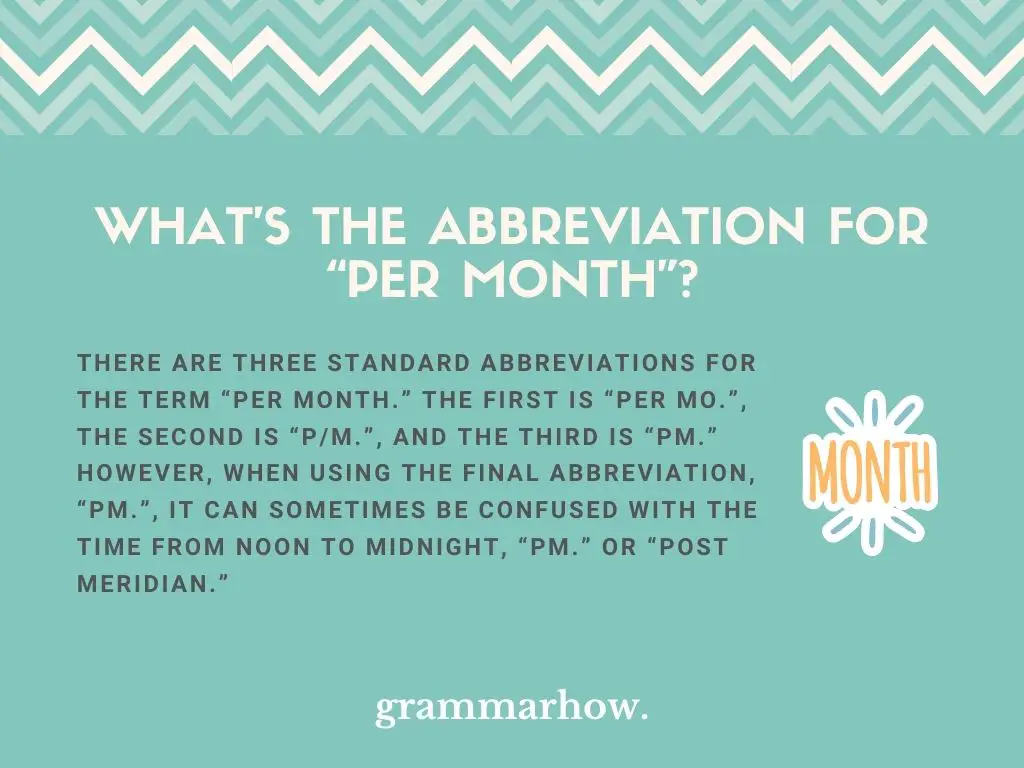 abbreviation for per month