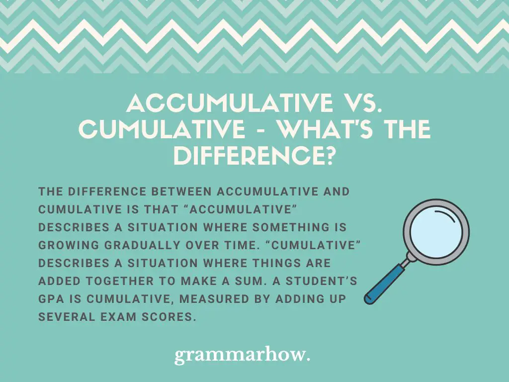 accumulative vs cumulative