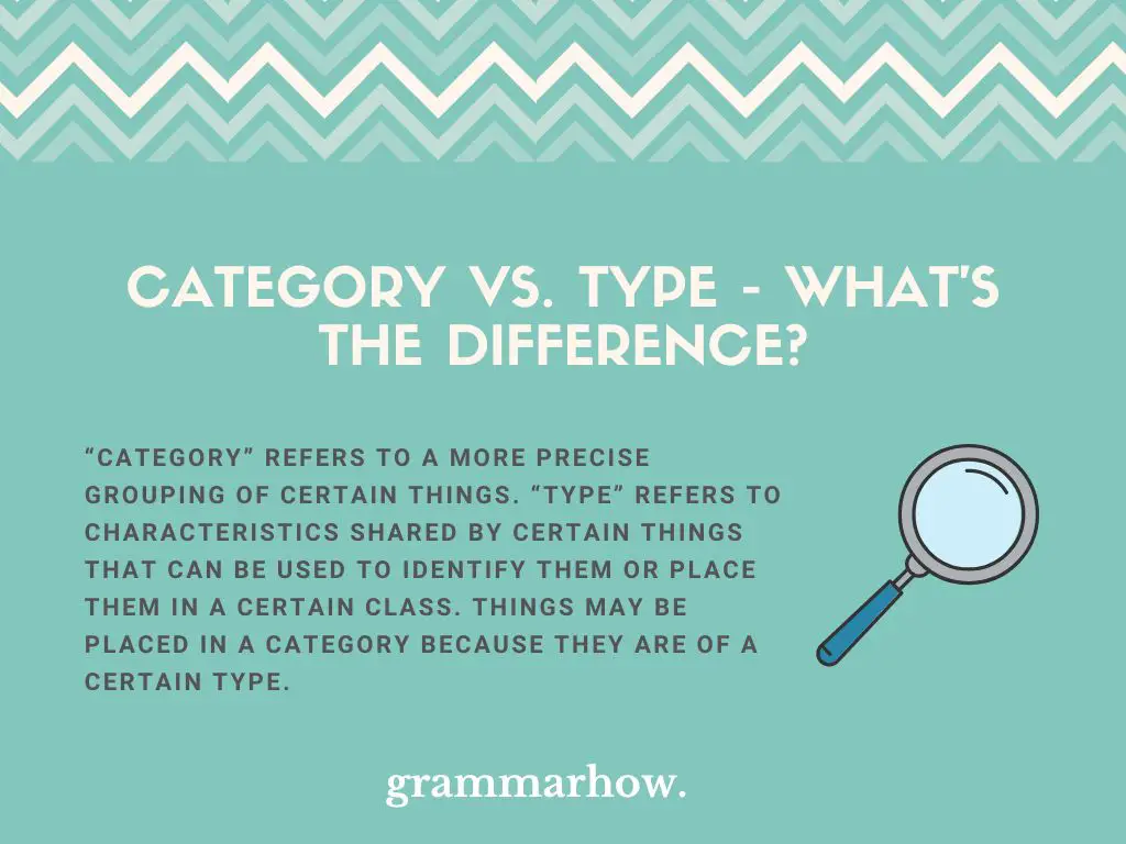 category vs type