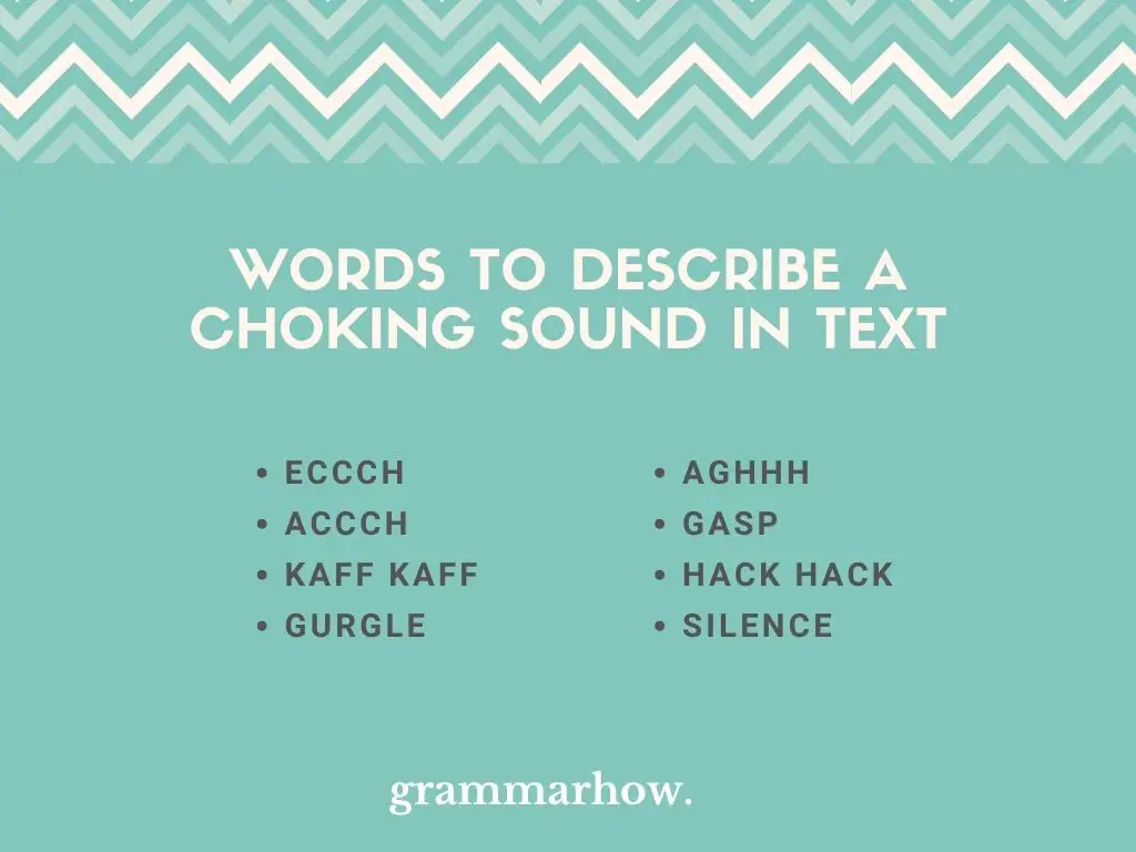 choking sound words