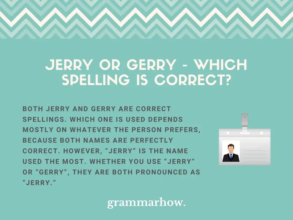 jerry or gerry
