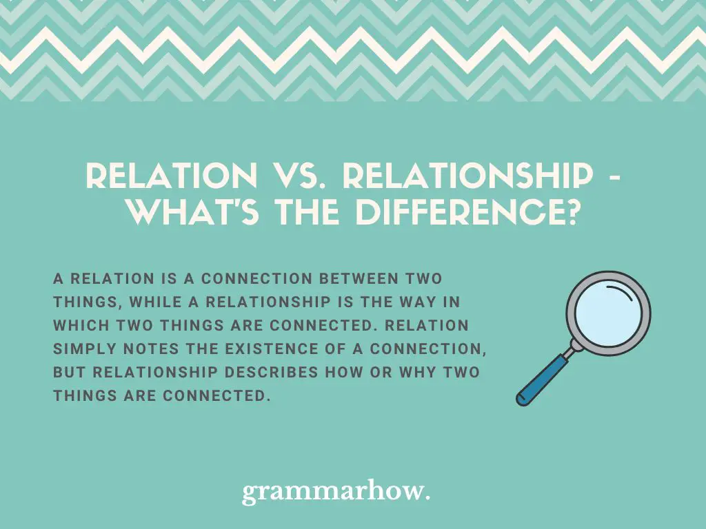 relation vs relationship