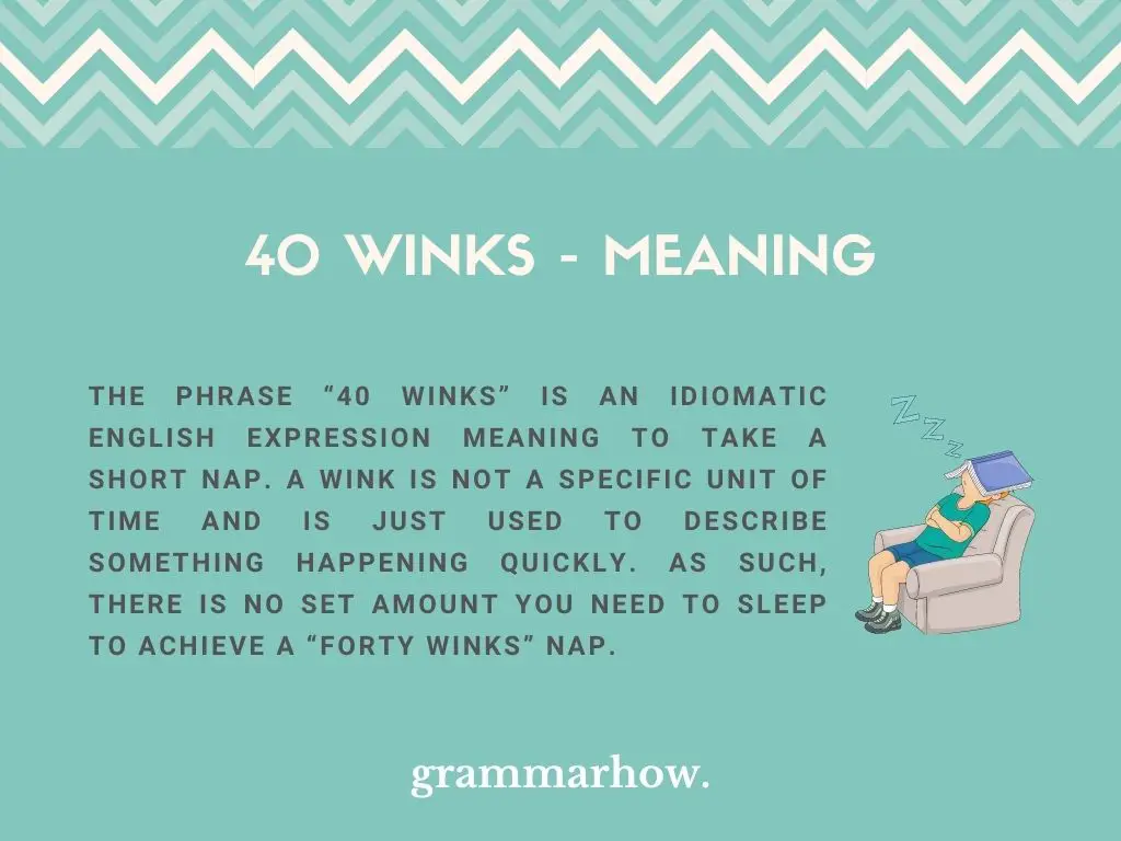 40 Winks Meaning